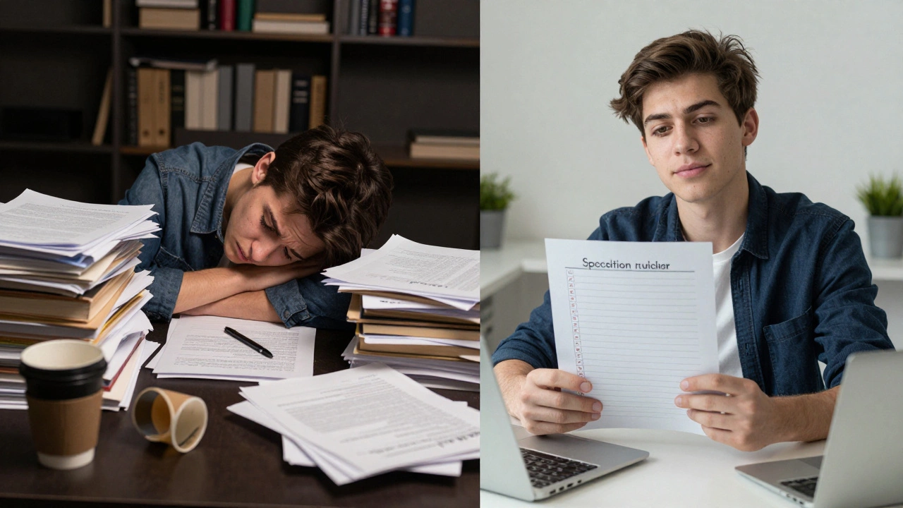 Comparison of stressed cramming versus calm structured studying