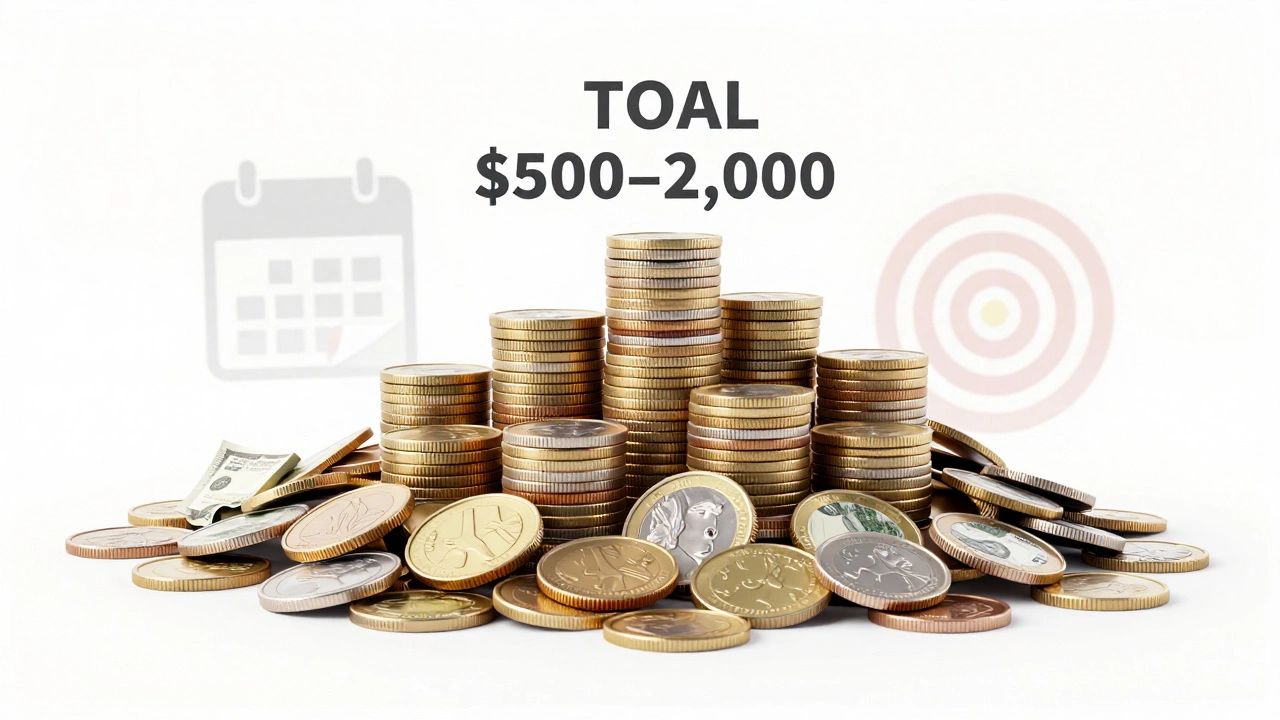 Stack of coins representing the cumulative value of small scholarships