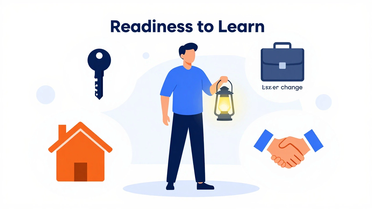 Illustration of adult learner using experience to navigate life-stage triggers