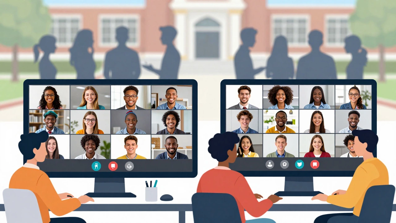 Global virtual collaboration compared to traditional campus socializing
