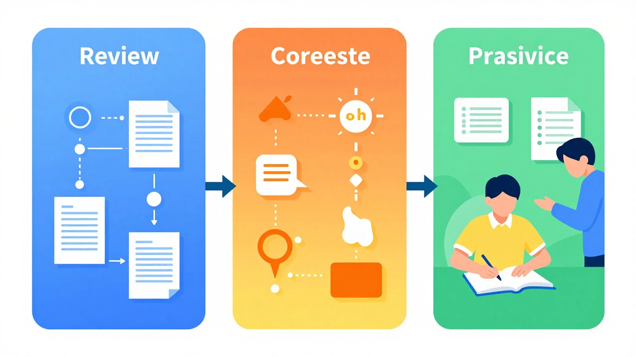 Illustration showing the three-phase structure of an effective one-hour tutoring session
