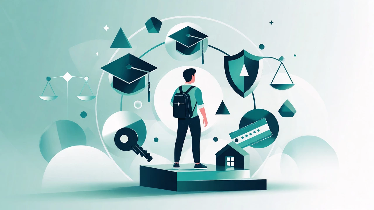 Conceptual illustration of a fully funded scholarship covering all costs